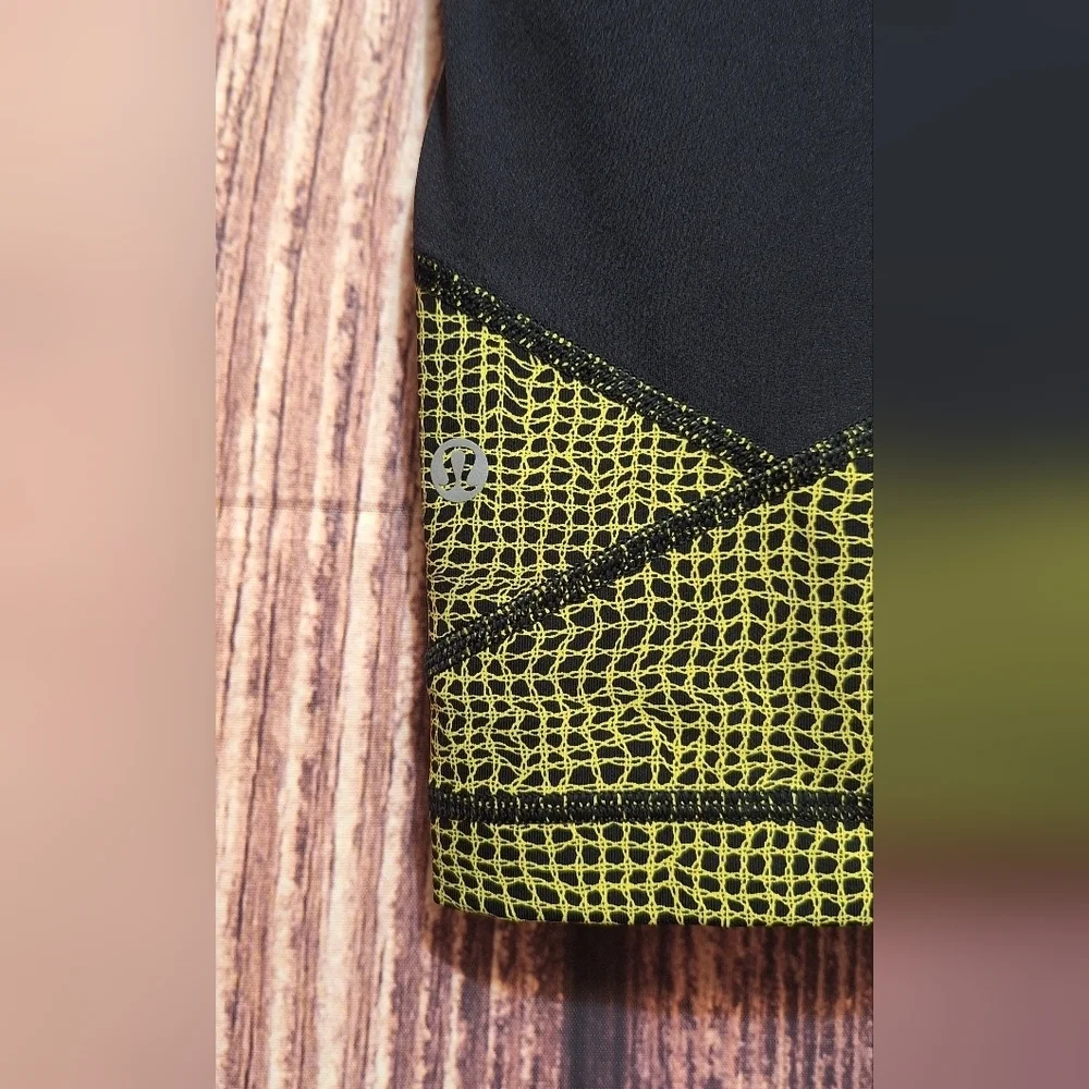 lululemon athletica Green and Black Leggings